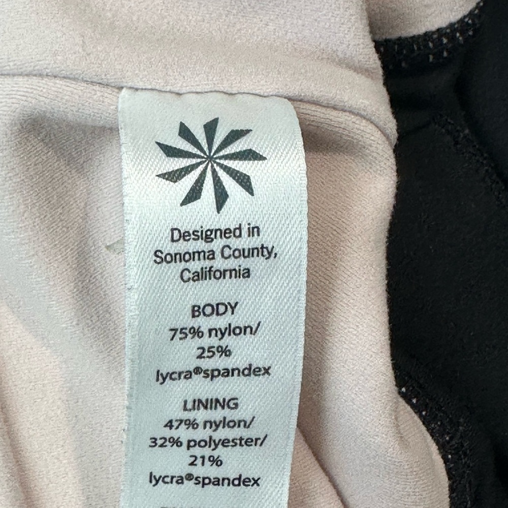 Athleta Colorblock Leggings in Black, Light Pink & Gray size small - Picture 4 of 5